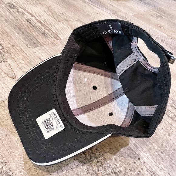 2/$20 Unisex Velcro Adjustable Chino Twill Ballcap Black / White NWT - Picture 5 of 6